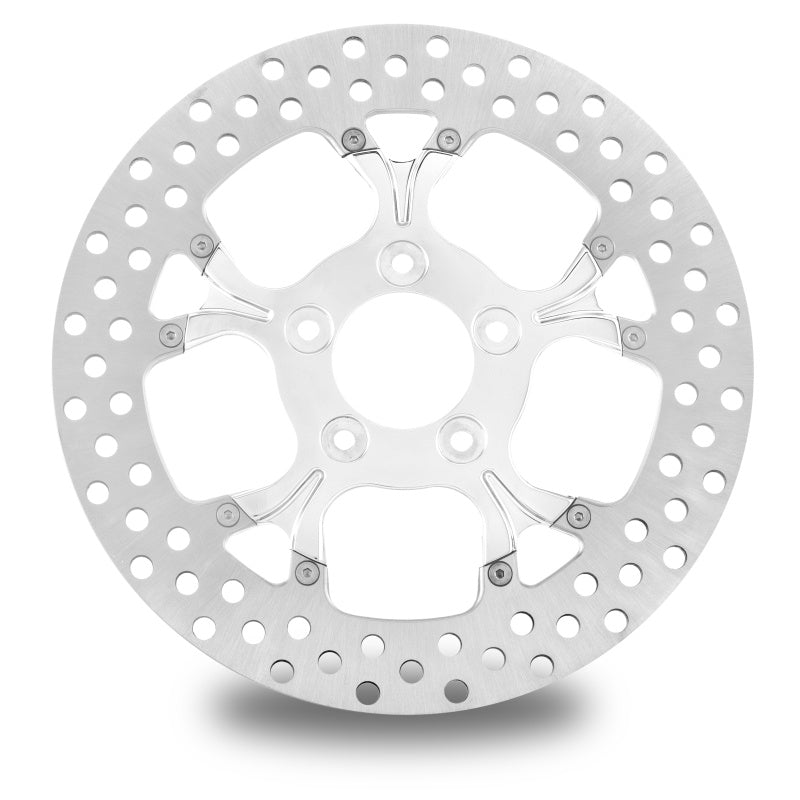 Performance Machine Disc/Carr 11.8 Galaxy Rr Left - Chrome Brake Rotors - Drilled Performance Machine