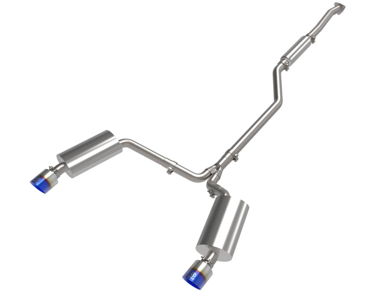 aFe 09-14 Acura TSX L4 2.4L Takeda 2-1/2in to 2-1/4in 304 SS Cat-Back Exhaust System w/BlueFlame Tip Catback aFe