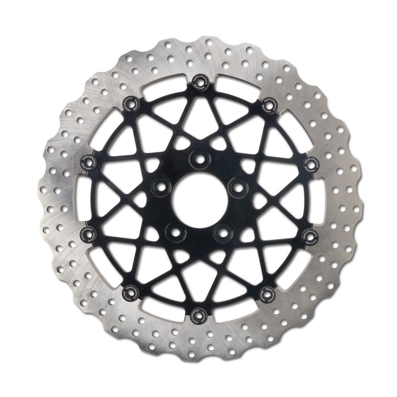 Performance Machine 13 X .20 Speedstar Ff Rcelne - Black Ano Brake Rotors - Drilled Performance Machine