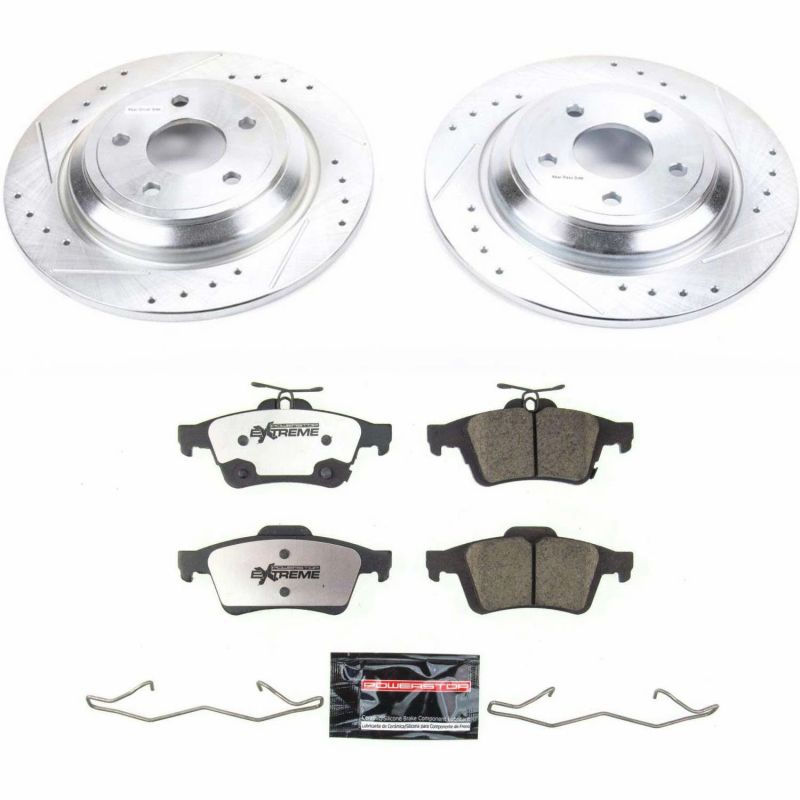 Power Stop 16-18 Ford Focus Rear Z26 Street Warrior Brake Kit Brake Kits - Performance D&S PowerStop