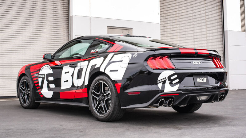 Borla 2018 Ford Mustang GT 5.0L AT/MT 2.5in S-Type Exhaust w/o Valves (Rear Section Only) Axle Back Borla
