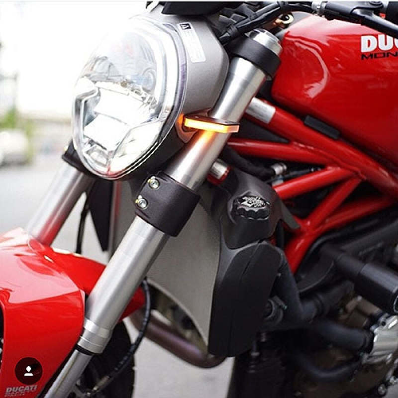 New Rage Cycles 14-17 Ducati Monster 821 Front Turn Signals Lights Corner New Rage Cycles