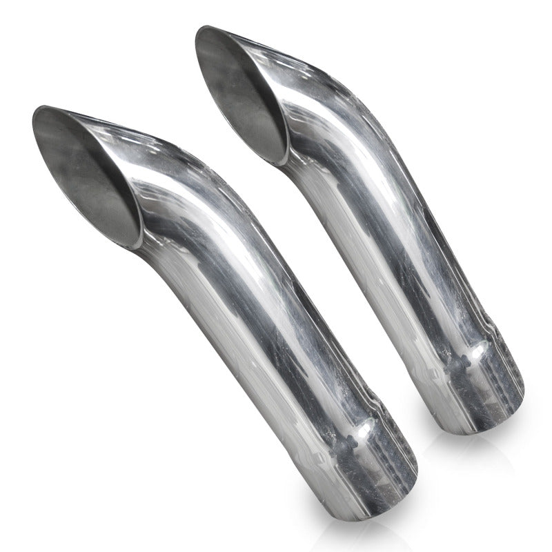 Stainless Works Extended Turn Down Tips- 2 1/2in ID Inlet 2 1/2in Body Tips Stainless Works