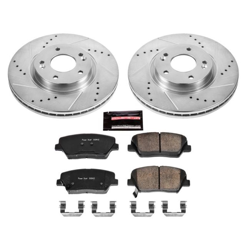 Power Stop 10-12 Hyundai Santa Fe Front Z23 Evolution Sport Brake Kit Brake Kits - Performance D&S PowerStop