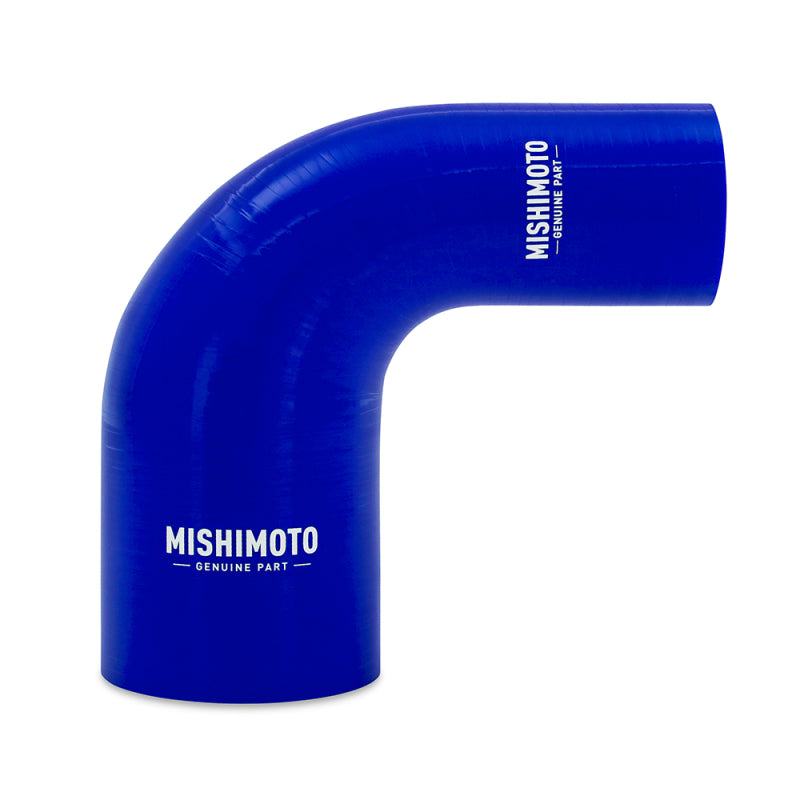 Mishimoto Silicone Reducer Coupler 90 Degree 2in to 3in - Blue Silicone Couplers & Hoses Mishimoto