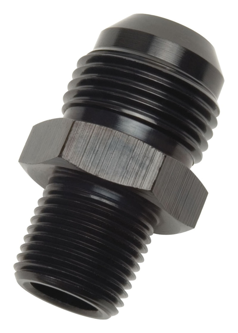 Russell Performance -10 AN to 1/2in NPT Straight Flare to Pipe (Black) Fittings Russell