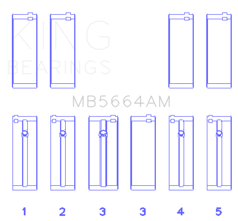 King Engine Bearings Nissan QR25DE DOHC 16 Valves (Size +0.75) Main Bearing Set Bearings King Engine Bearings