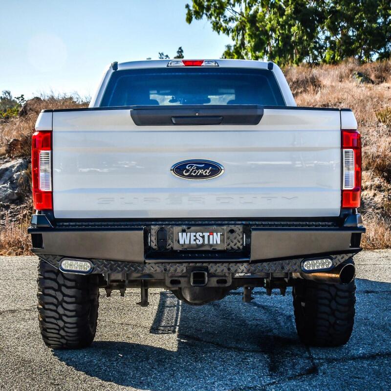 Westin 17-21 Ford F-250/350 HDX Bandit Rear Bumper - Black Bumpers - Steel Westin