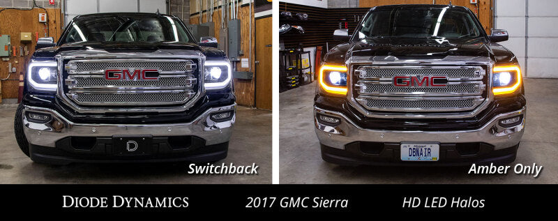 Diode Dynamics GMC Sierra LED Halos Switchback 16-18 Sierra 1500 Bulbs Diode Dynamics