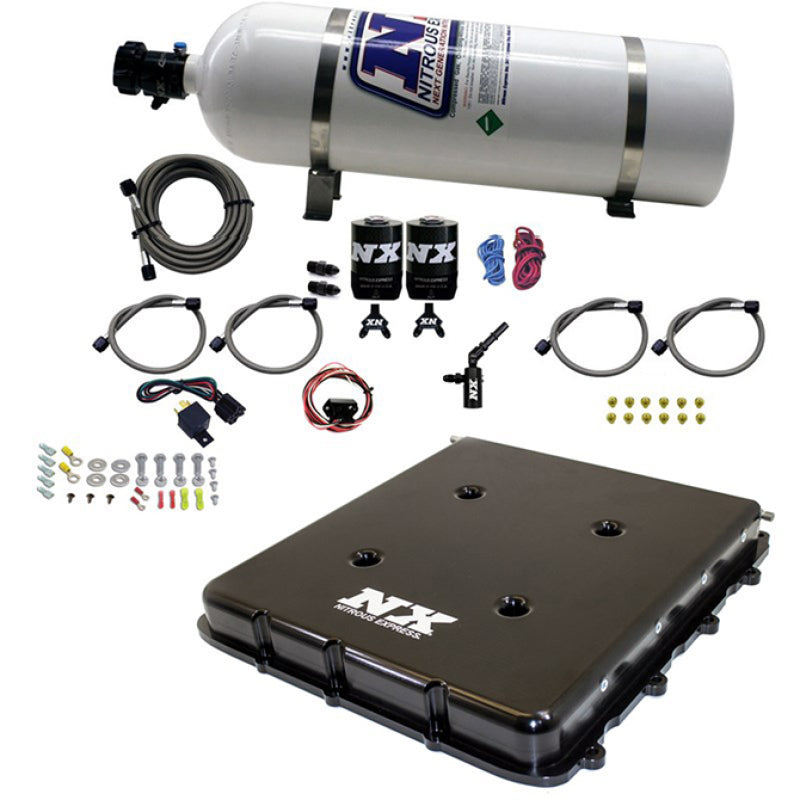 Nitrous Express Nitrous Kit w/Billet LT4 Supercharger Lid w/15lb Bottle Nitrous Systems Nitrous Express