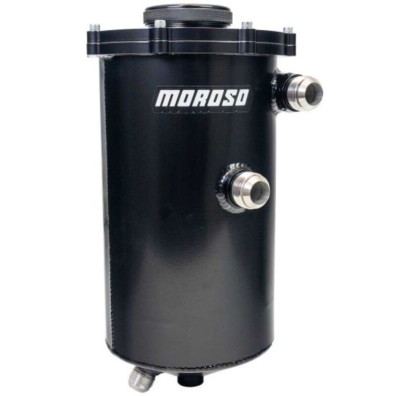 Moroso 2 Piece 15in Tall 7in Dia 7 Quart Dry Sump Tank - Black Dry Sump Oil Tanks Moroso