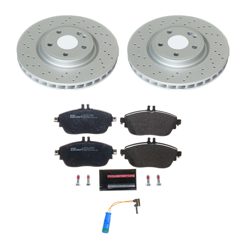 Power Stop 17-19 Infiniti QX30 Front Euro-Stop Brake Kit Brake Kits - OE PowerStop
