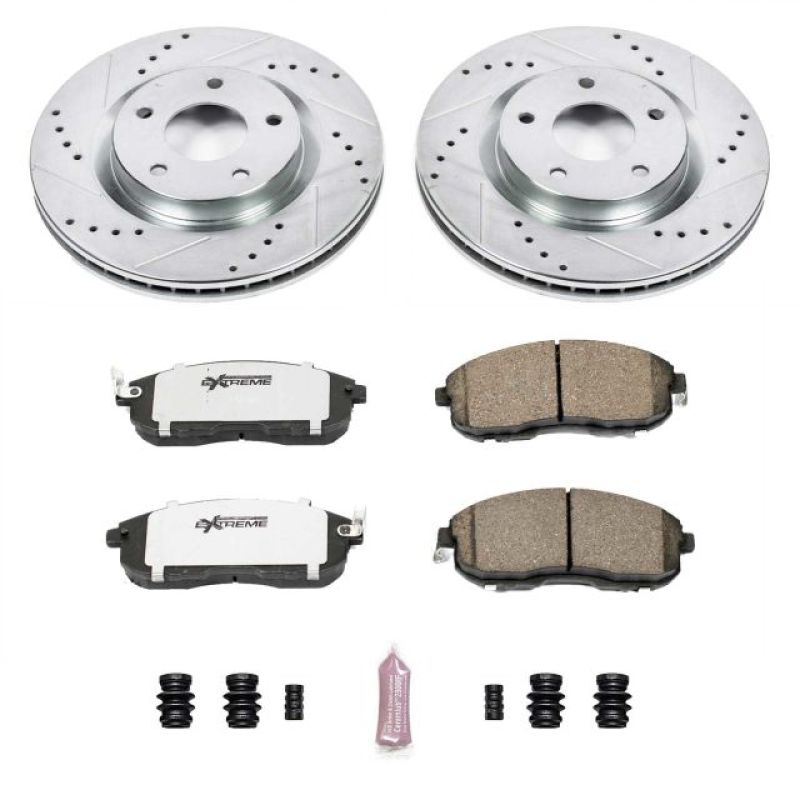 Power Stop 07-12 Nissan Sentra Front Z26 Street Warrior Brake Kit Brake Kits - Performance D&S PowerStop