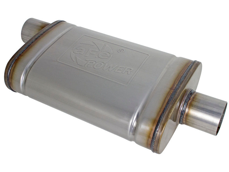 aFe MACH Force-Xp Muffler 2-1/2 IN ID Offset/Center x 9 IN W x 4 IN H x 14 IN L - Oval Body Muffler aFe