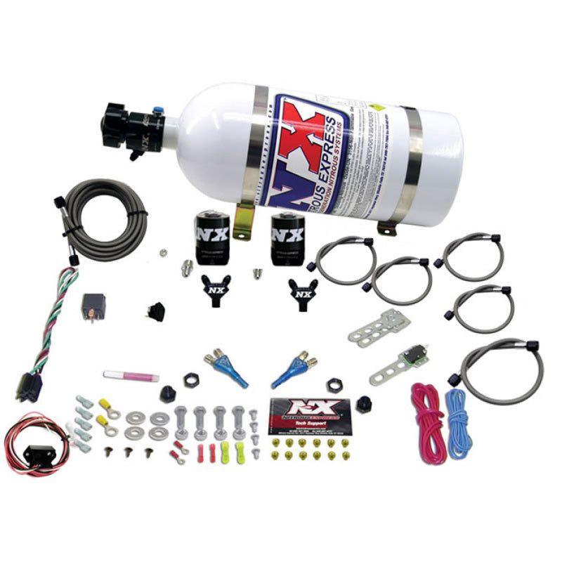 Nitrous Express 03-18 Nissan 350Z/370Z Dual Nozzle (35-150HP) w/10lb Bottle Nitrous Systems Nitrous Express