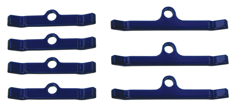 Moroso Chevrolet Big Block Valve Cover Hold Downs - Steel - Blue Powder Coat - Set of 7 Valve Covers Moroso
