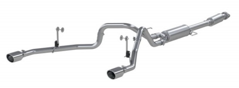 MBRP 2021+ F-150 2.7L/ 3.5L Ecoboost, 5.0L 3in Cat Back 2.5in Dual Split Rear - Aluminized Steel Catback MBRP