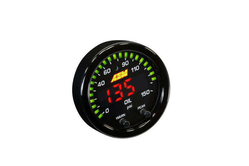 AEM X-Series 0-150 Oil Pressure Gauge Kit Gauges AEM