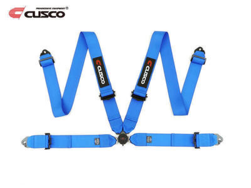 Cusco Universal 4 Point 3in Width Racing Harnesses - Blue Seat Belts & Harnesses Cusco