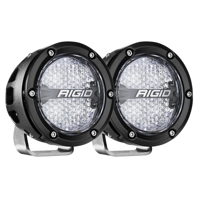 Rigid Industries 360-Series 4in LED Off-Road Diffused Beam - RGBW Backlight (Pair) Light Bars & Cubes Rigid Industries