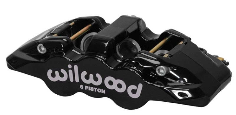 Wilwood Caliper-Aero6-R/H - Black 1.75/1.38/1.38in Pistons 1.25in Disc Brake Calipers - Perf Wilwood