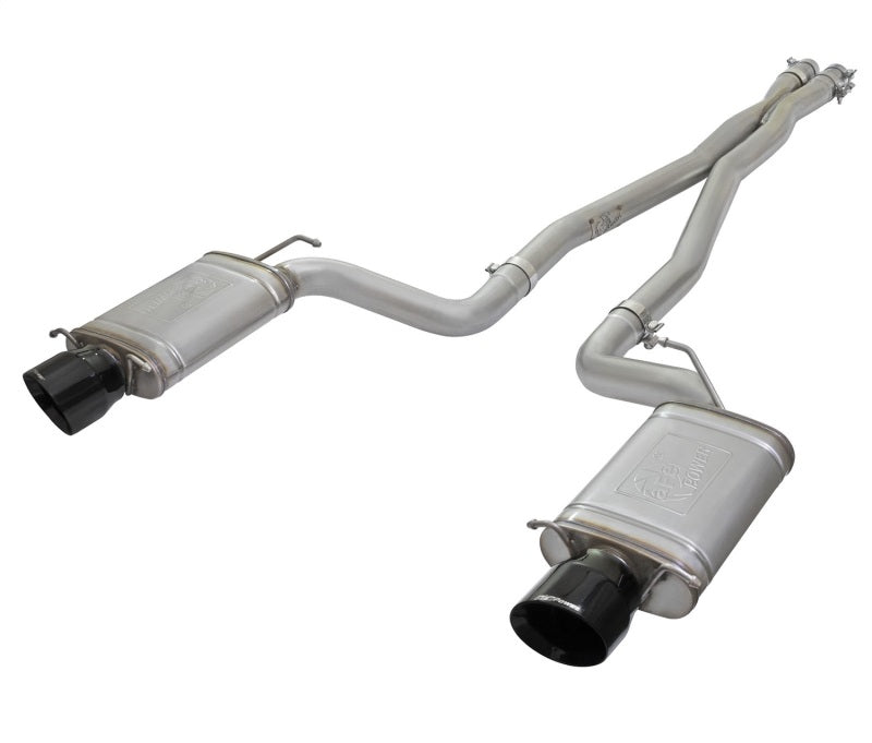 aFe Mach Force-Xp 3in CB Stainless Steel Dual Exhaust System w/ Black Tips 09-15 Cadillac CTS-V Catback aFe