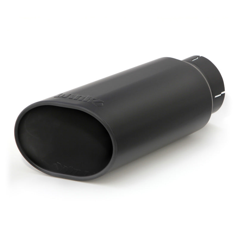 Banks Power Tailpipe Tip Kit - SS Obround Slash Cut - Black - 4in Tube - 5in X 6in X 14in Tips Banks Power