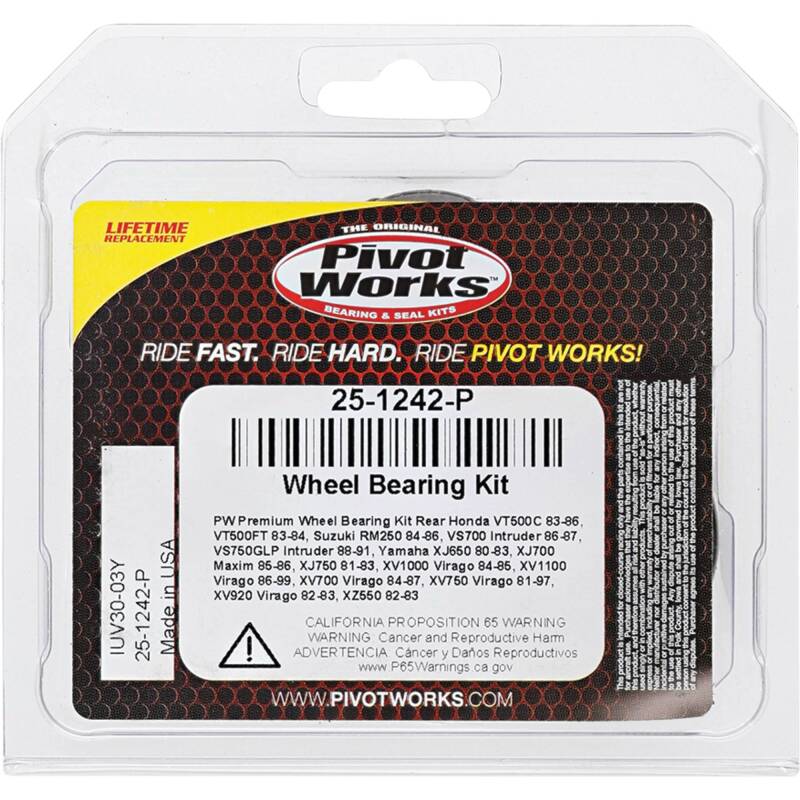 Pivot Works Honda, Suzuki, Yamaha Wheel Bearing Kit Premium Bearings Control Arms Pivot Works