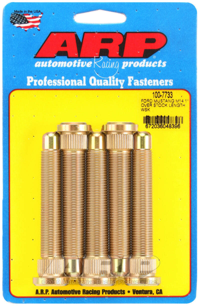 ARP 2015 Ford Mustang M14 1in Over Stock Length Wheel Stud Kit Wheel Studs ARP