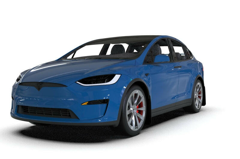 Rally Armor 22-26 Tesla Model X Black UR Mud Flap w/Dark Grey Logo Mud Flaps Rally Armor