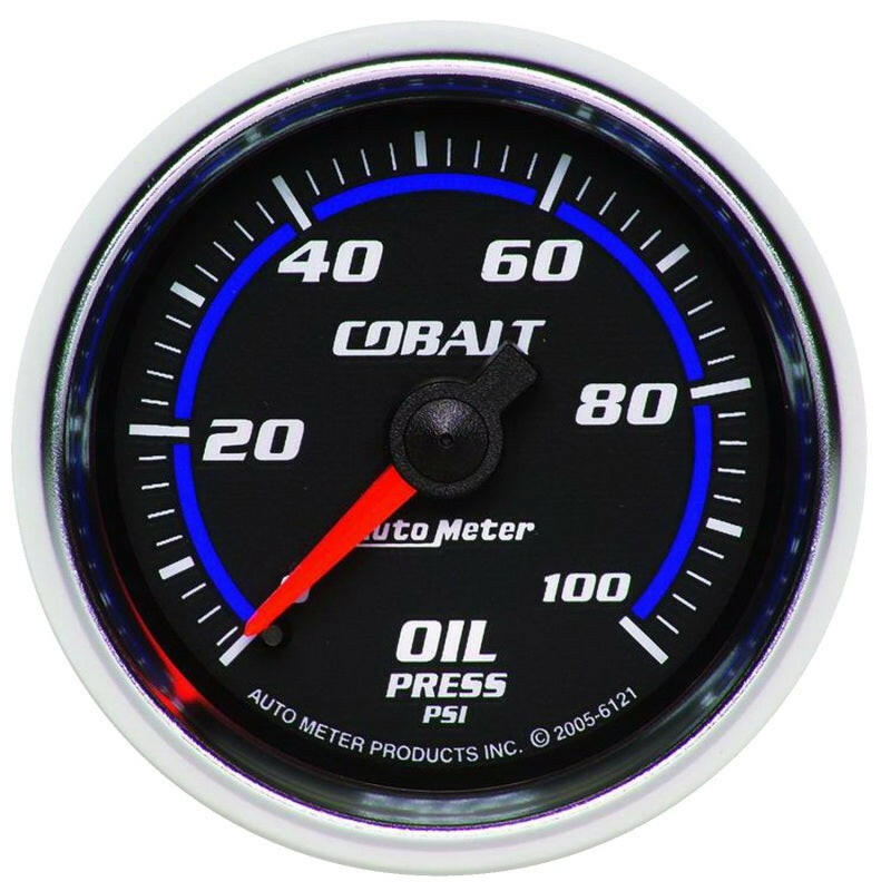 Autometer Cobalt 52mm 100 PSI Mechanical Oil Pressure Gauge Gauges AutoMeter