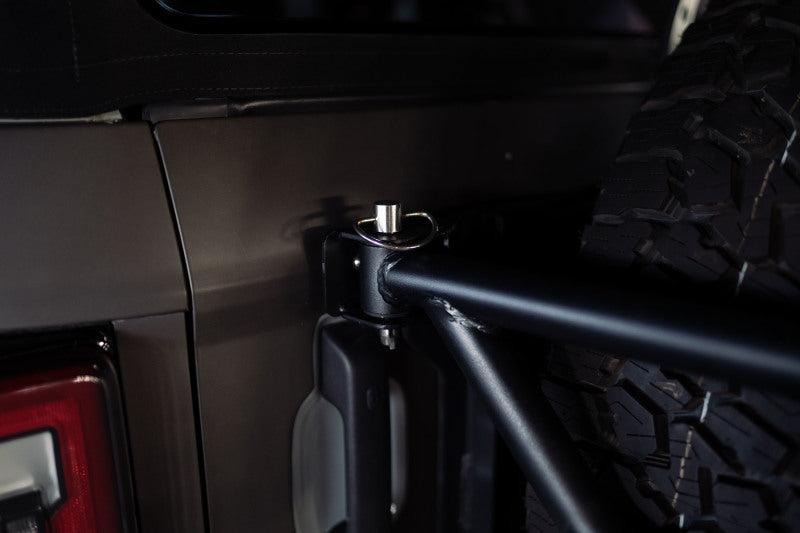 DV8 Offroad 21-23 Ford Bronco Spare Tire Guard & Accessory Mount Hitch Receivers DV8 Offroad