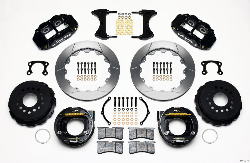 Wilwood Narrow Superlite 4R Rear P-Brk Kit 12.88in Big Ford New Style 2.36in Offset Big Brake Kits Wilwood