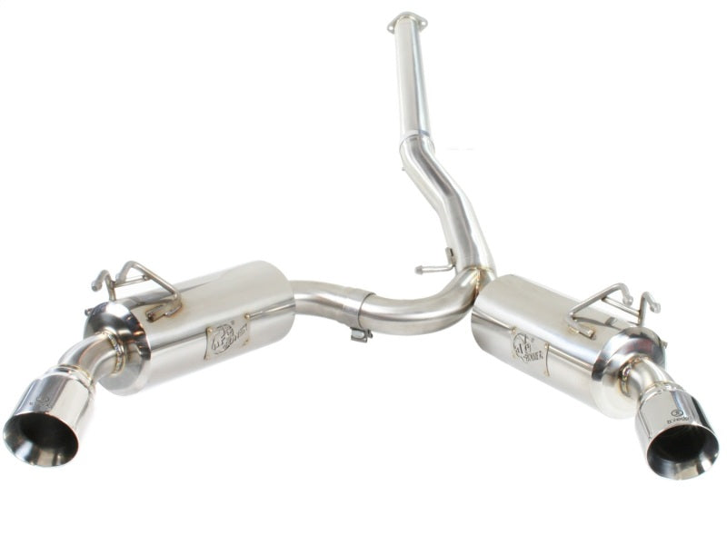 aFe Takeda Exhaust 304SS Dual Cat-Back w/ Polished Tips 08-13 Mitsubishi Lancer Evo X L4 2.0L Turbo Turbo Back aFe