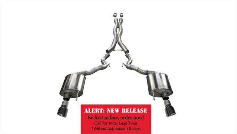 Corsa 2015-2017 Ford Mustang GT Convertible 5.0L V8 Black Xtreme Dual Rear Exit Exhaust Catback CORSA Performance