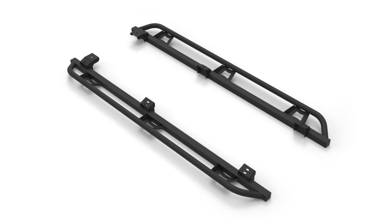 N-Fab Trail Slider Steps 05-15 Toyota Tacoma Crew Cab All Beds - SRW - Textured Black Body Armor & Rock Rails N-Fab