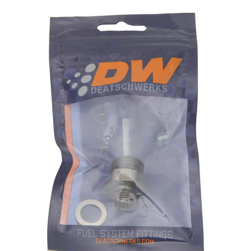 DeatschWerks 8AN ORB Male To 12 X 1.5 Metric Male (Incl O-Ring and Crush Washer) Fittings DeatschWerks