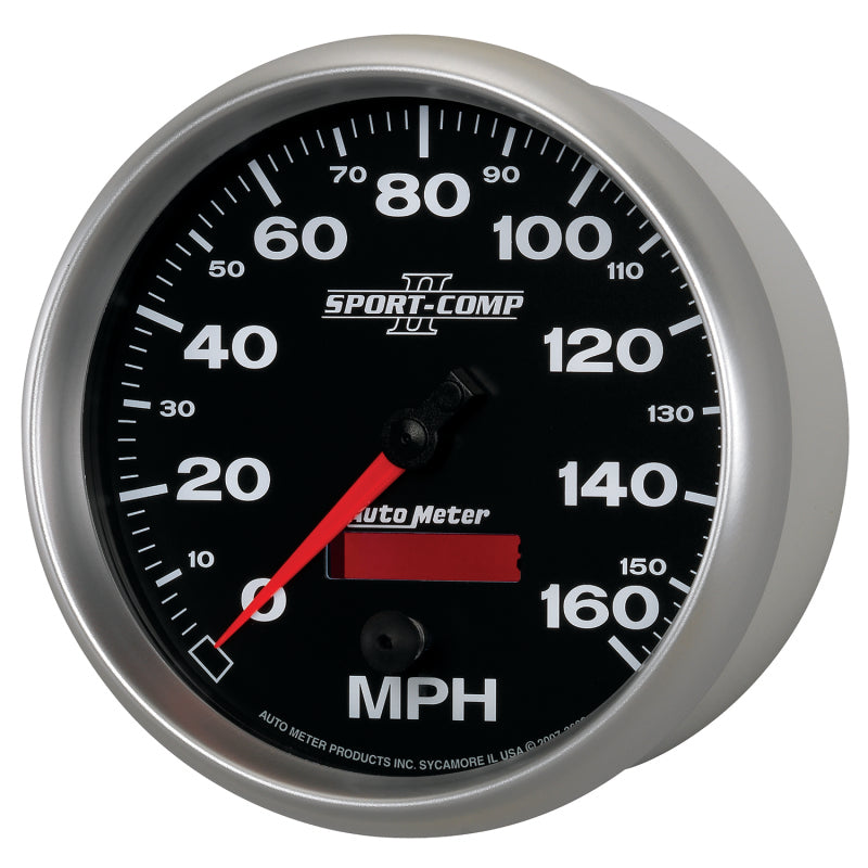 Autometer Sport-Comp II 5 inch 0-160MPH Electronic Programmable Speedometer Gauges AutoMeter