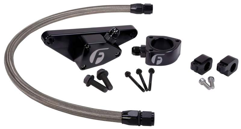 Fleece Performance 03-07 Manual Transmission Cummins Coolant Bypass Kit w/ SS Braided Line Coolant Bypass Kits Fleece Performance