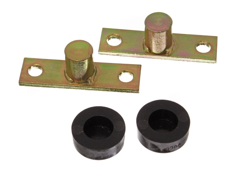 Energy Suspension 66-77 Ford Bronco 4WD Black Tailgate Hinge Bracket & Bushing Set Bushing Kits Energy Suspension