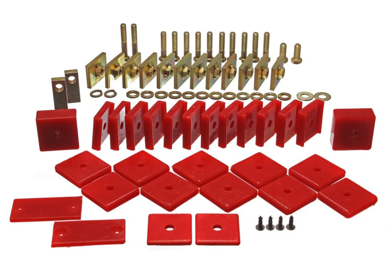 Energy Suspension Toy Land Cruiser Bodymount Set - Red Bushing Kits Energy Suspension