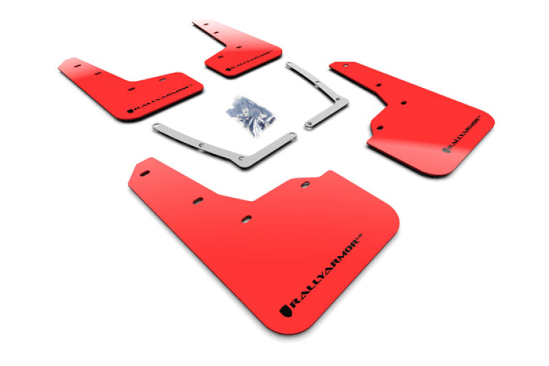 Rally Armor 16-21 Honda Civic Si Red UR Mud Flap w/Black Logo Mud Flaps Rally Armor