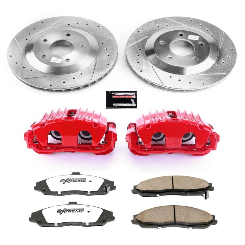 Power Stop 97-04 Chevrolet Corvette Front Z26 Street Warrior Brake Kit w/Calipers Brake Kits - Performance D&S PowerStop