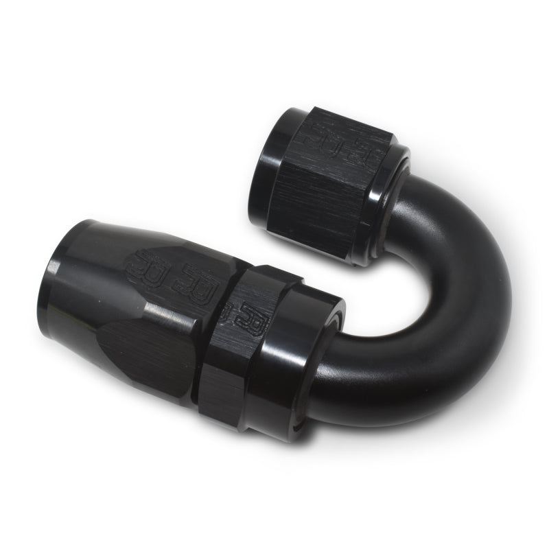 Russell Performance -6 AN Black 180 Degree Full Flow Swivel Hose End Fittings Russell