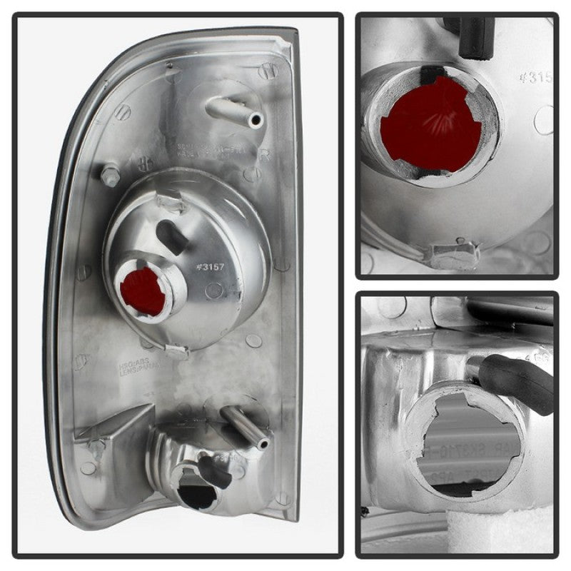 Spyder Ford F150 Styleside 97-03/F250/350/450/550 Euro Style Tail Lights Blk Smke ALT-YD-FF15097-BSM Tail Lights SPYDER