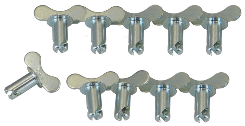 Moroso Quick Fastener - Butterfly Head - 5/16in x .550in - Steel - 10 Pack Fittings Moroso