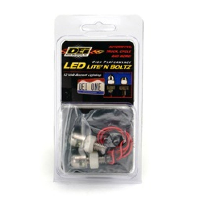 DEI LED LiteN Boltz License Plate Lighting - Dome Head - 2pc - Satin Bulbs DEI