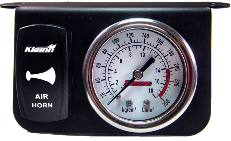 Kleinn Panel Mounted 160 PSI Gauge w/ an Illuminated WHITE Momentary Rocker Switch Horn Accessories Kleinn Air Horns
