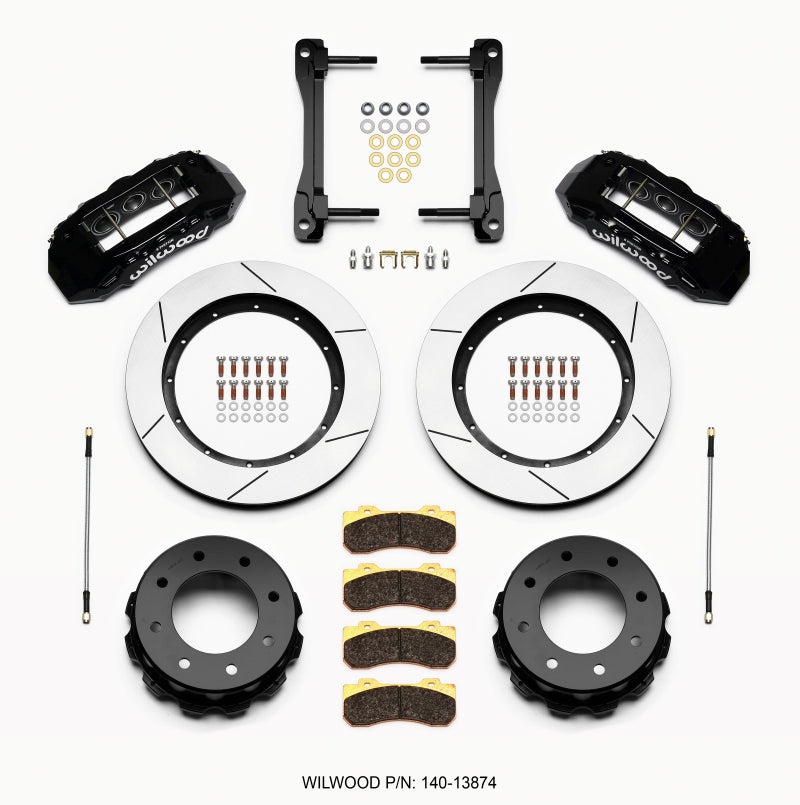 Wilwood TX6R Rear Kit 15.50in Black 2011-2015 GM Truck/SUV 2500 Big Brake Kits Wilwood