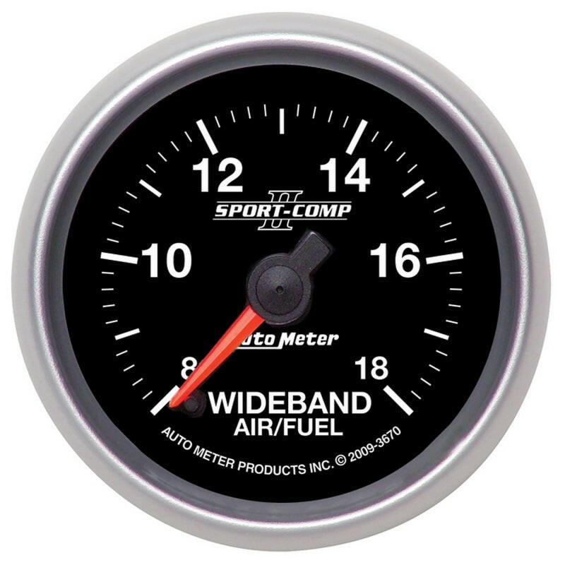 Autometer Sport-Comp II 52mm 8:1-18:1 AFR Wideband Air/Fuel Ratio Analog Gauge Gauges AutoMeter